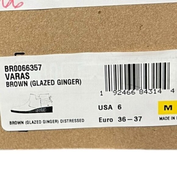 🌻NEW w.box Born "Varas" Brown Glazed Ginger Ankle Boots Size 6 - Picture 11 of 11